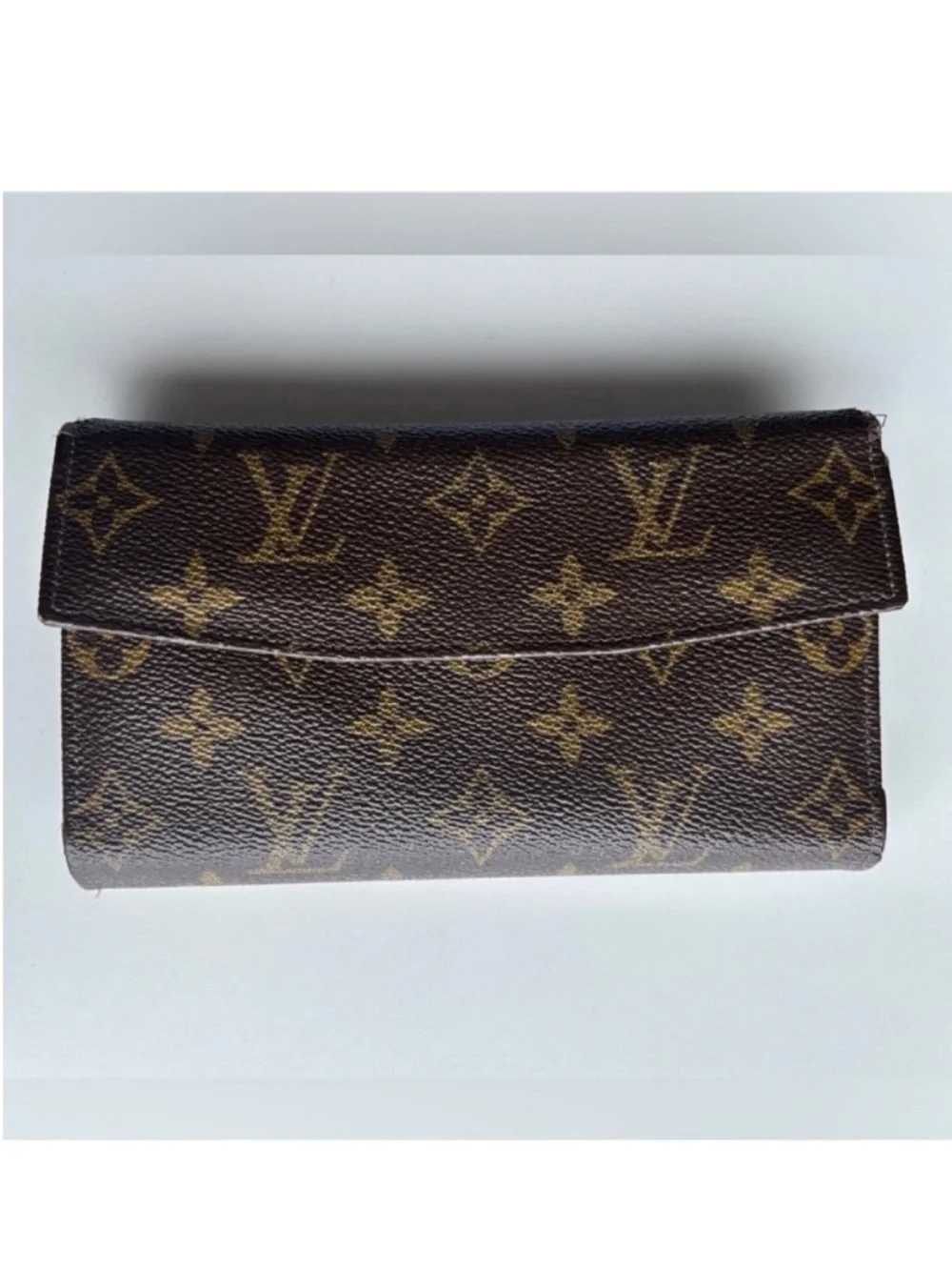 Louis Vuitton Trifold Wallet Vintage 1970s Monogram French Company Checkbook